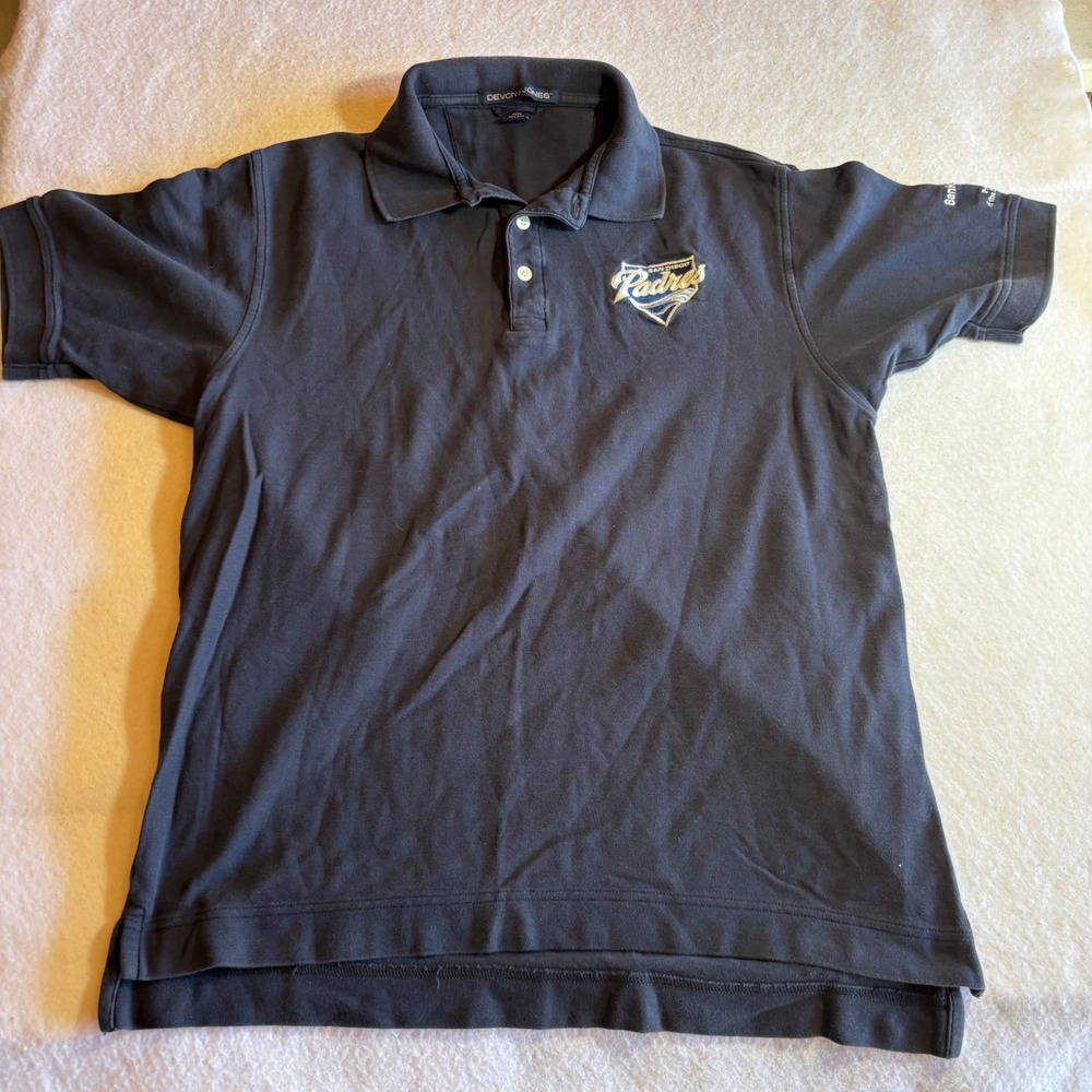 Vintage San Diego Padres Polo‎ Shirt Mens M Bank of America Sponsor Blue